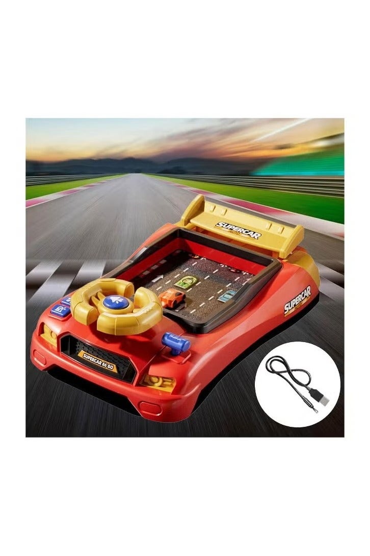 Musical Steering Wheel Toys for Toddlers Simulation Racing Car Toy with Sound for Ages 3 and Up, Interactive Educational Racing Car Toy for Boys and Girls Birthday Gift - Image 1
