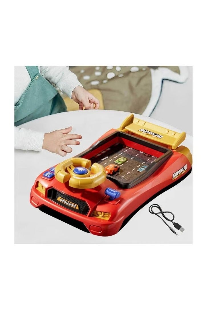 Musical Steering Wheel Toys for Toddlers Simulation Racing Car Toy with Sound for Ages 3 and Up, Interactive Educational Racing Car Toy for Boys and Girls Birthday Gift - Image 2