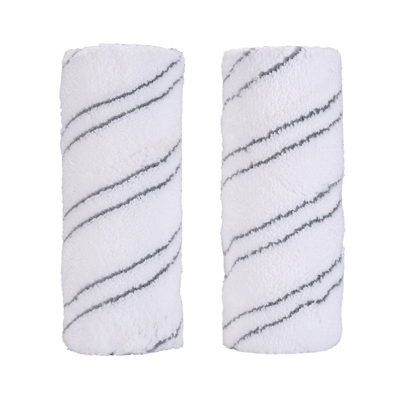 Floor Cleaner Roller Replacement Set Kit 2 Pcs Multi-Surface Rollers Replacement for Karcher FC3 FC3D FC5 FC5D Hard Floor Cleaners Machine Washable - Image 1