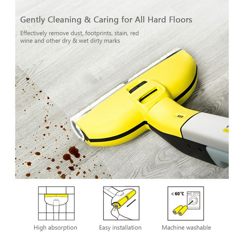 Floor Cleaner Roller Replacement Set Kit 2 Pcs Multi-Surface Rollers Replacement for Karcher FC3 FC3D FC5 FC5D Hard Floor Cleaners Machine Washable - Image 3