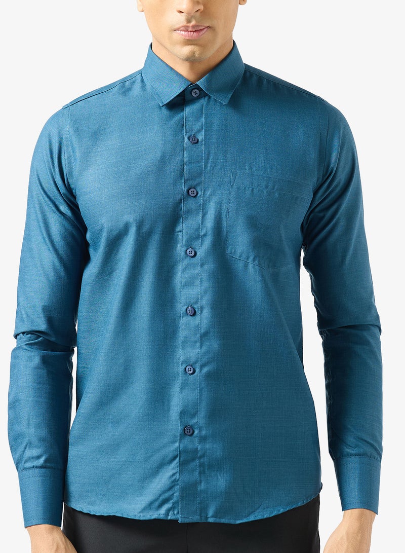 Robert Wood Bio-Wash Solid Cotton Shirt - Image 3