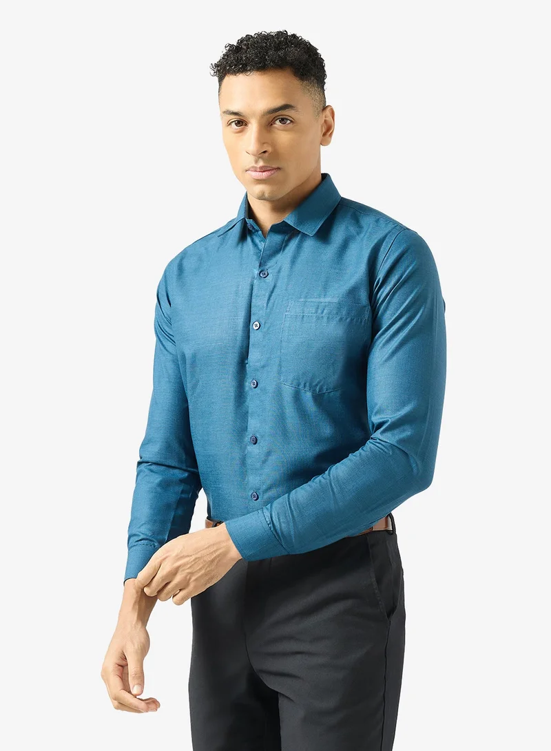 Robert Wood Bio-Wash Solid Cotton Shirt