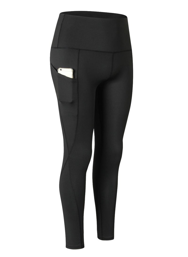 Loquat Women Quick Dry Breathable Elastic Trousers Black - Image 1