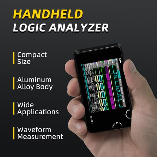 MINIWARE Pocket Logic Analyzer LA104, Portable Mini Size Handheld, Built-in Rechargeable Battery, 4 Channels, Max Sampling Rate 100Msa/s, SPI/I2C/UART Protocol, Entry Level Logic Analyzer for Beginner - Image 3