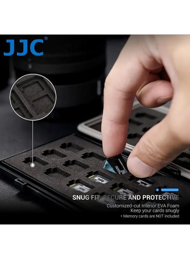 صندوق تخزين بطاقات الذاكرة JJC يسع 30 بطاقة مايكرو SD، مقاوم للماء ومضاد للسقوط، بقشرة من مادة ABS - Image 5