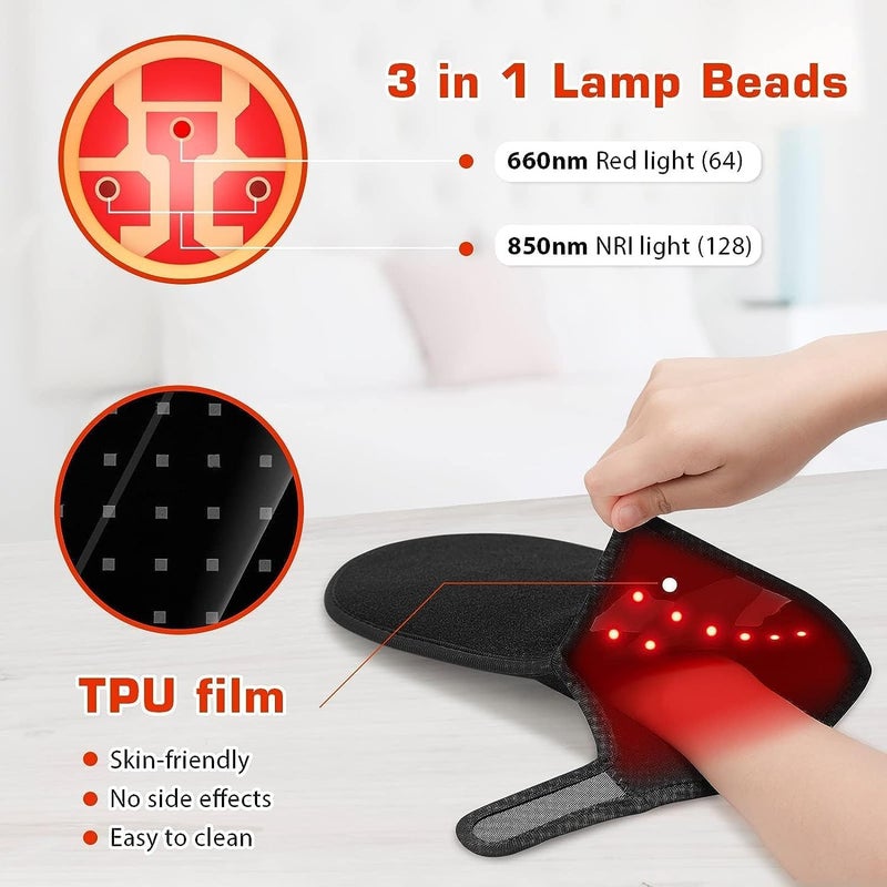 Viconor Red Light Therapy Device for Hands, Infrared-Light-Therapy-Gloves Finger Wrist, Led Near Infrared Carpal Tunnel - Image 3