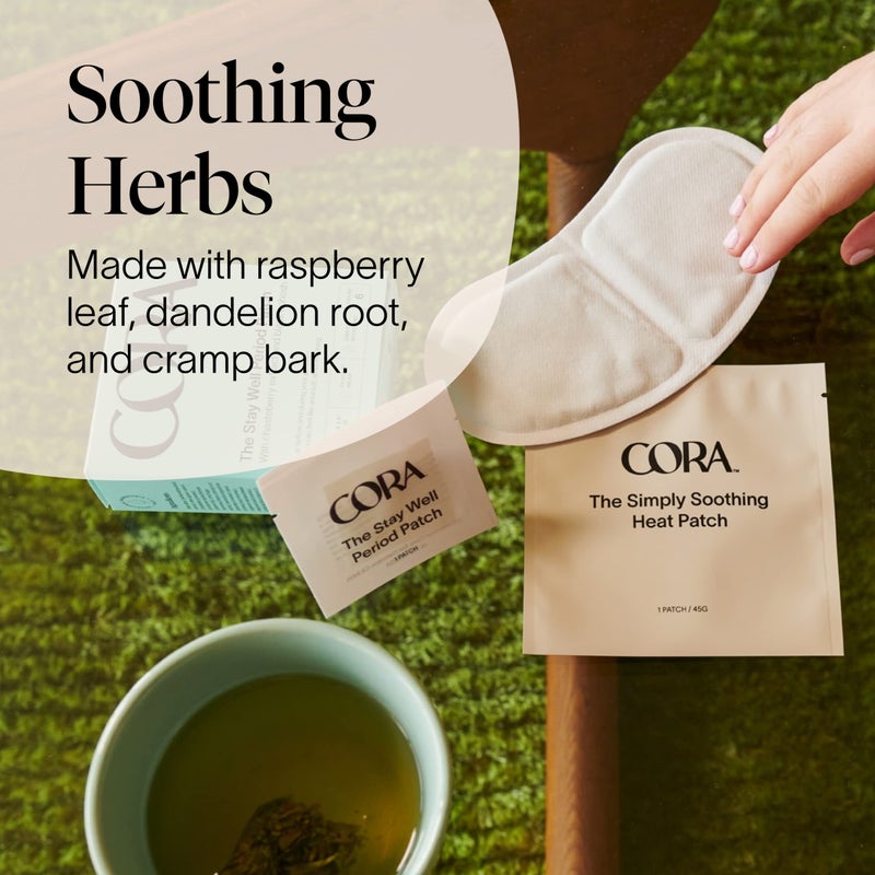 Cora Heat Relief Patch 2 Pack - Soothe Cramps for up to 8 Hours with Heat from Activated Carbon - Adheres to Your Clothes to Ease Cramps Exactly Where You Need it - Image 4