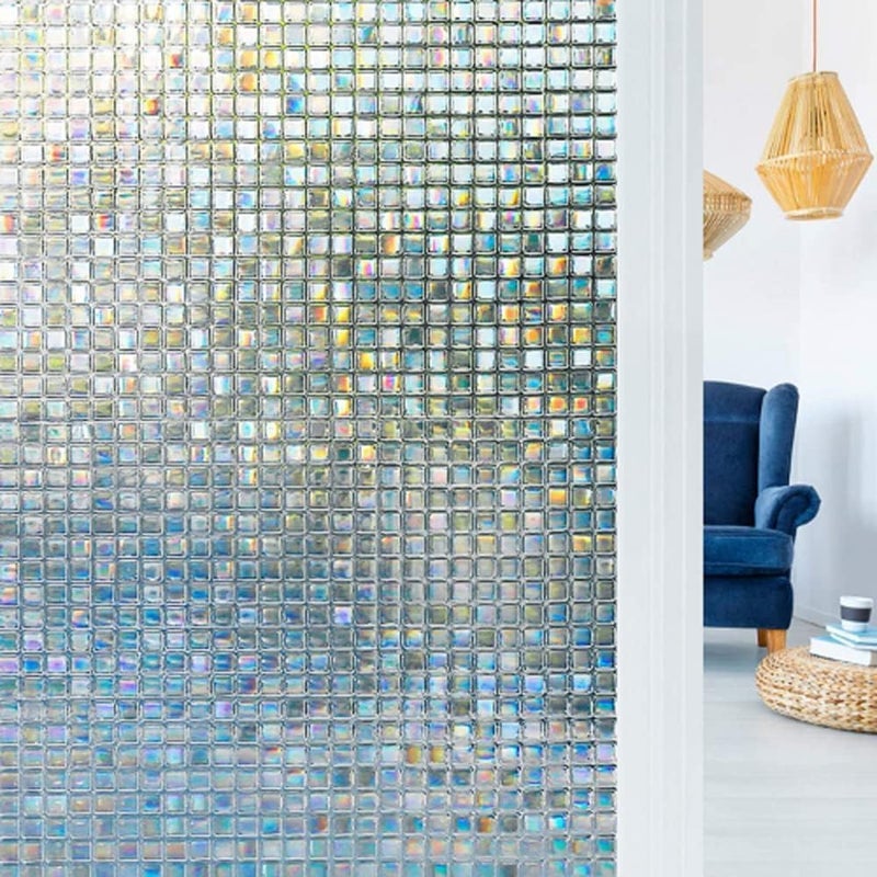 WISDOM Window Glass Decorative Frosted Film eat Control Film Self Adhesive Window Frosted Film (16" x 240, Mosaic FORTSED) - Image 3