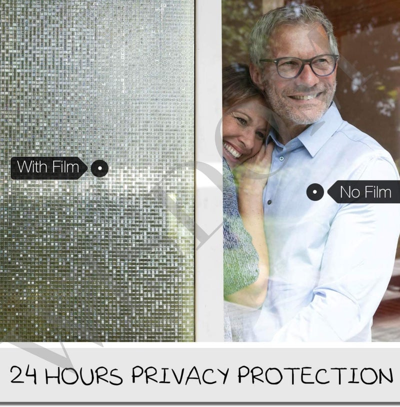 WISDOM Window Glass Decorative Frosted Film eat Control Film Self Adhesive Window Frosted Film (16" x 240, Mosaic FORTSED) - Image 5