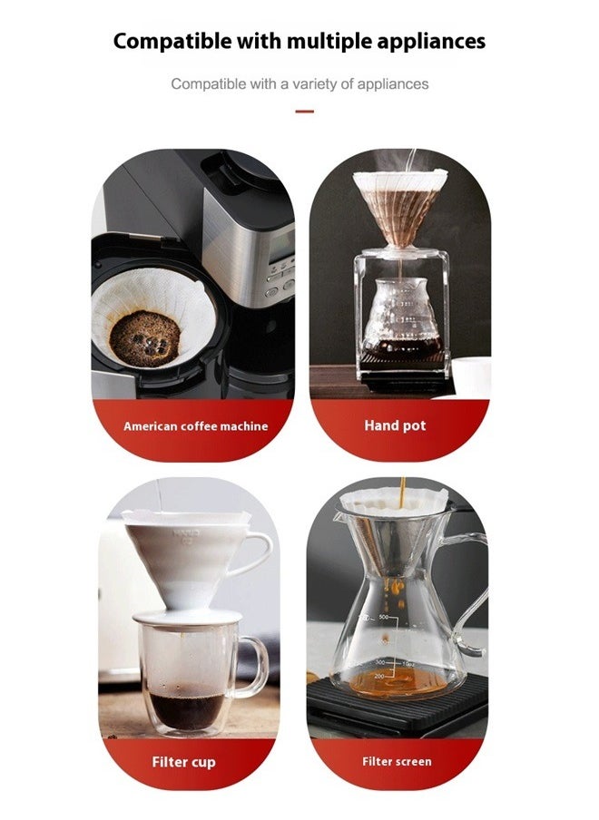 yongsheng Paper Coffee Filter White，Coffee Filters,  Disposable Coffee Filters for V60 and Drip Coffee Makers and Conical Shaped Pour Over  - Image 5