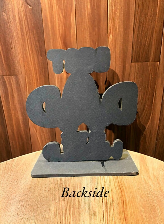 WARMINGO DE Best Dad In The World Wooden Trophy gift For Father or Dad | Fathers day Gift | Best Gift For Dad (Multicolor 6 x 5.5 Inches) - Image 4