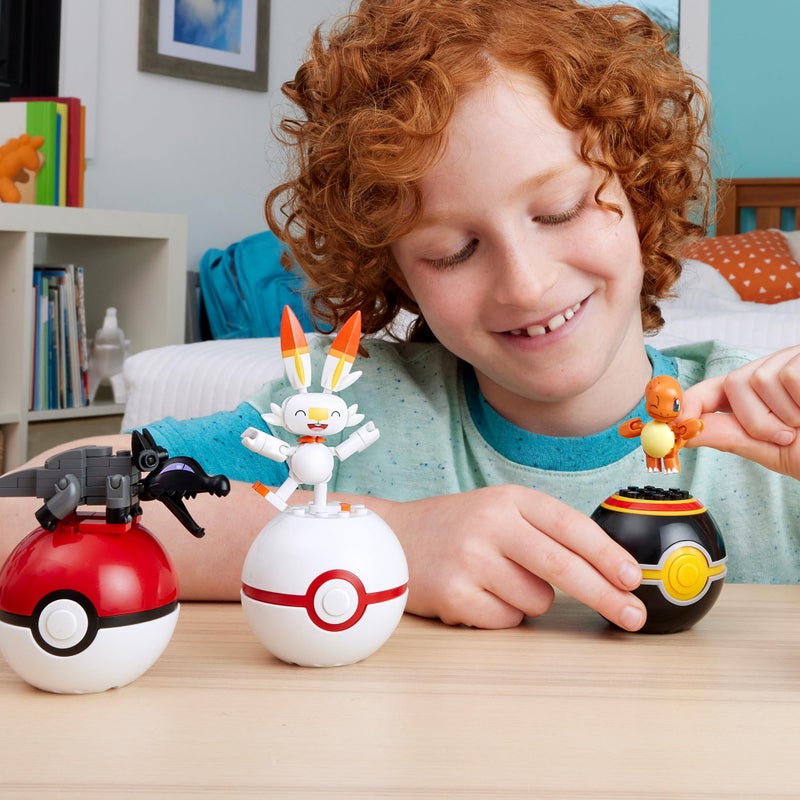 Mega Brands MEGA Pokémon Fire-Type Team Building Toy Kit, 4 Action Figures (105 Pieces) for Kids - Image 2