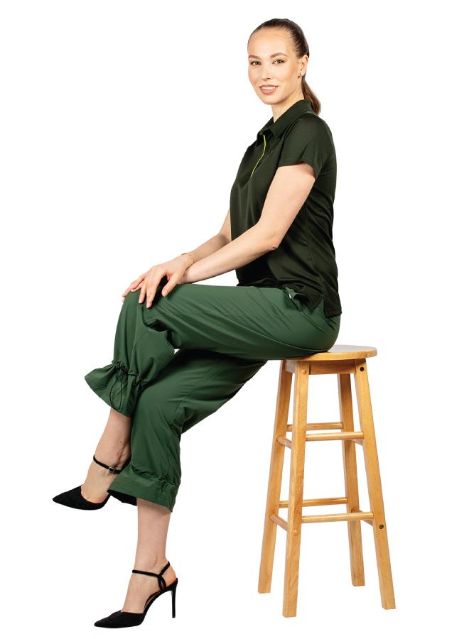 ZAECY Women's Bungee Cord Straight Pants - Image 2