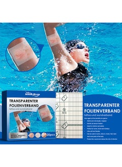 Adhesive Wound Dressing Waterproof - 20 Pcs Transparent Waterproof Patch, Stretch Adhesive Bandages, Tattoo Protective Transparent Film