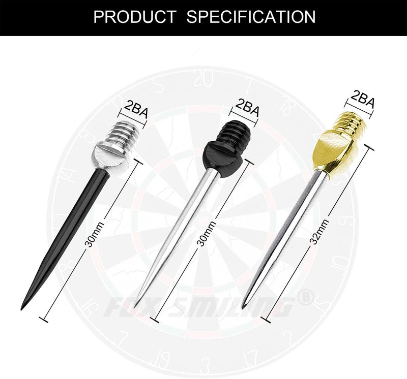 FOX SMILING Dart Steel tip Converter Points 2BA Replacement Tips for Metal Needel Tips Darts - Image 2
