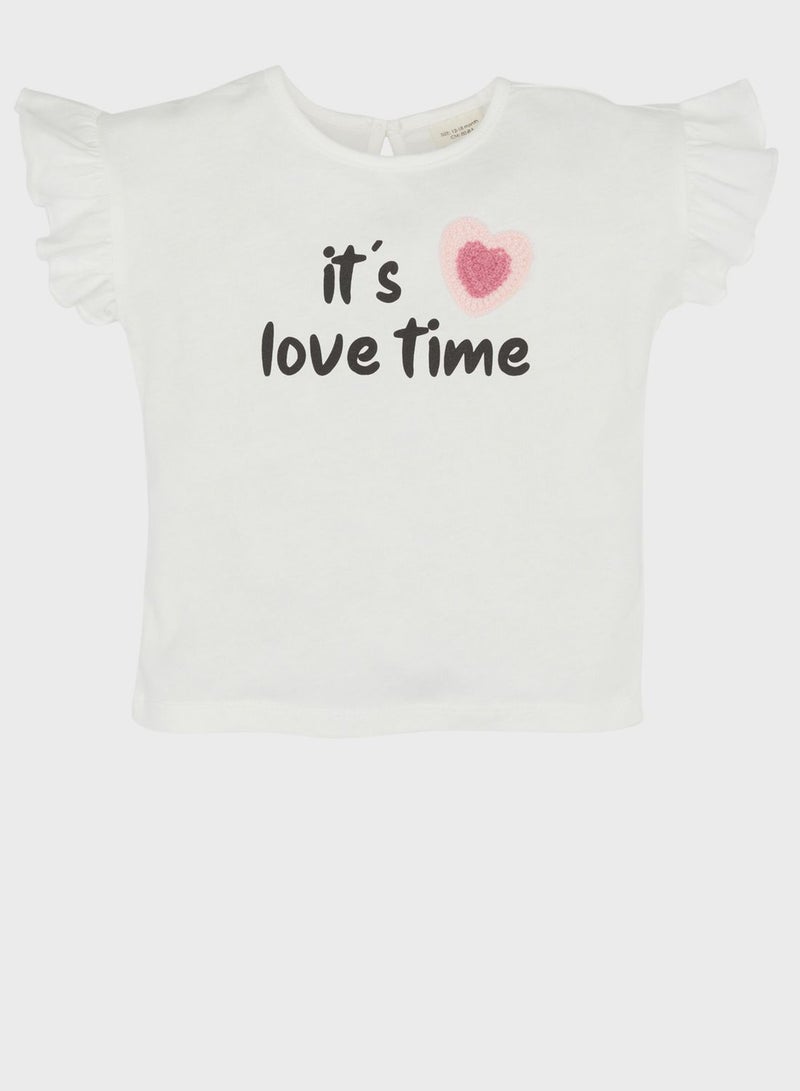 DeFacto Regular Fit Slogan Short Sleeve T-Shirt - Image 1