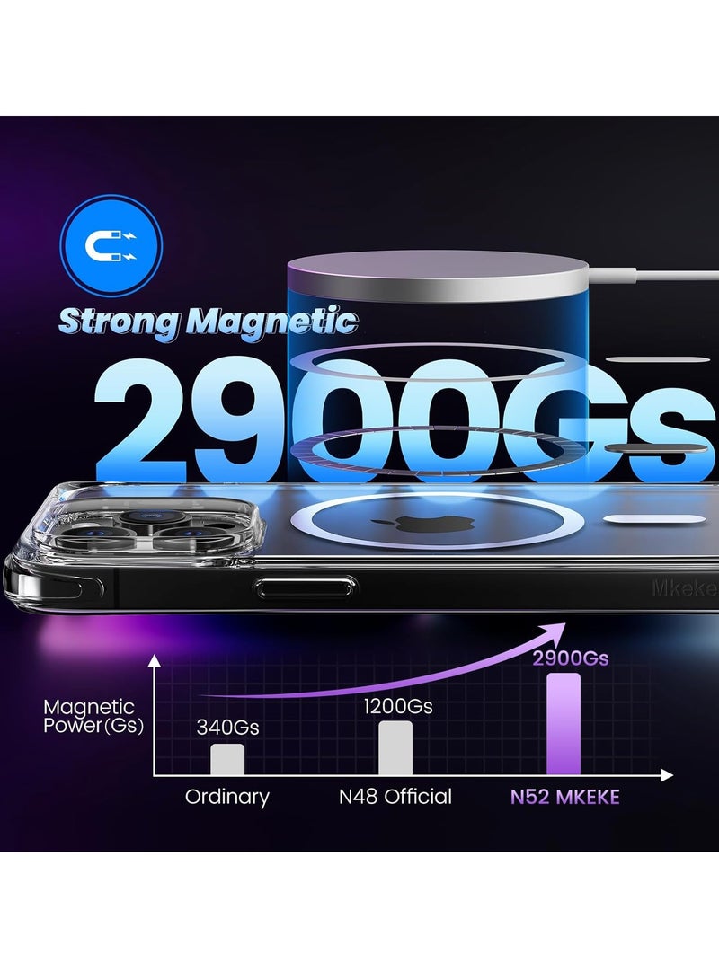 general iPhone 15 Pro Case, Compatible with MagSafe, Military-Grade Protection, Yellowing Resistant, Scratch-Resistant Back, Magnetic Phone Case for iPhone 15 Pro, Classic Series, Clear - Image 2