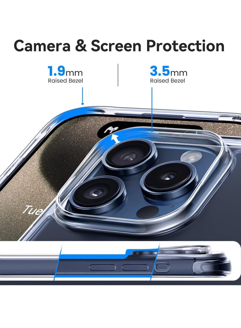 general iPhone 15 Pro Case, Compatible with MagSafe, Military-Grade Protection, Yellowing Resistant, Scratch-Resistant Back, Magnetic Phone Case for iPhone 15 Pro, Classic Series, Clear - Image 3