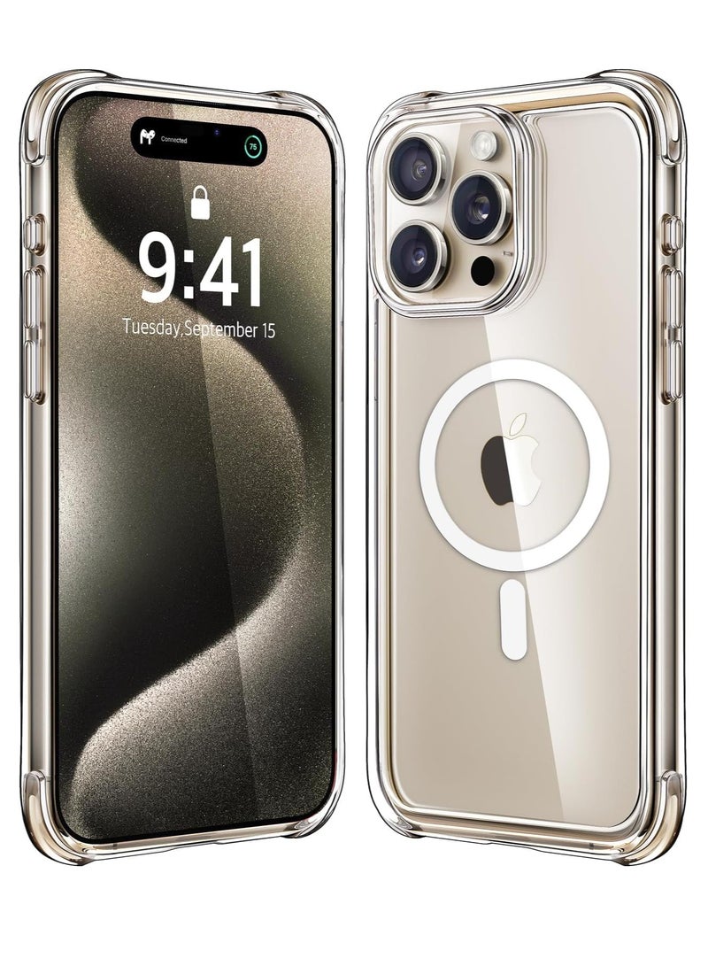 general iPhone 15 Pro Case, Compatible with MagSafe, Military-Grade Protection, Yellowing Resistant, Scratch-Resistant Back, Magnetic Phone Case for iPhone 15 Pro, Classic Series, Clear - Image 1