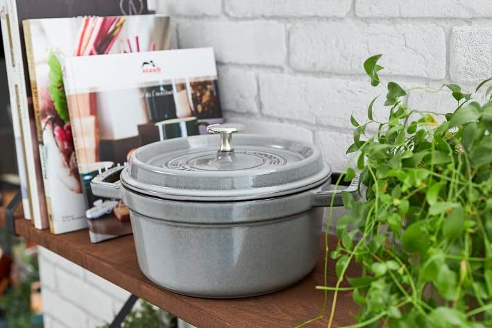 STAUB ستوب 1003926 طاجن حديد زهر/كوكوت، دائري 28 سم، 6.7 لتر، رمادي غرافيت - Image 5