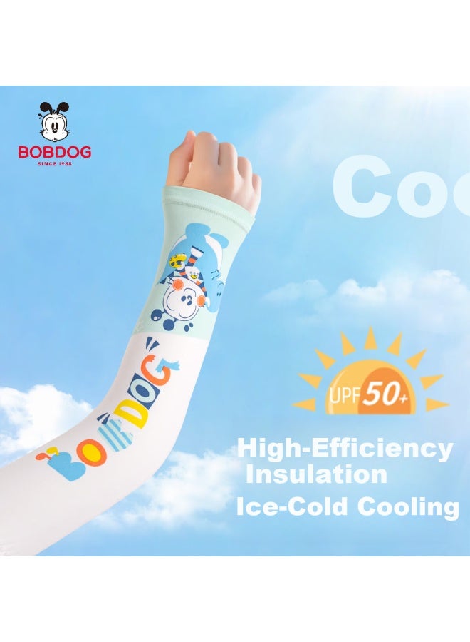 Babu Bean Kids Sun Protection Arm Sleeves Uni Summer Ice Silk Cooling Sleeves Outdoor Baby Uv Protection - Image 1