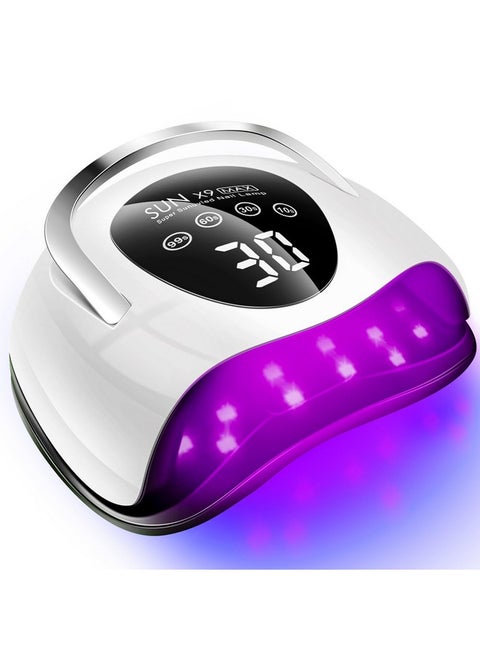 220W UV LED Nail Lamp，UV Light for Nails Gel Polish with 57 Lamp Beads 4 Timer Setting & LCD Touch Display Screen, Auto Sensor, Professional Nail Light UV Nail Lamp for Gel Nails
