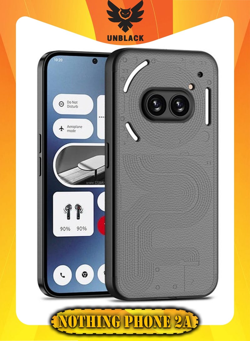 UNBLACK Compatible with Nothing Phone 2A Soft leather Case Cover Sleeve ,Anti-Scratch Shockproof case (Grey)