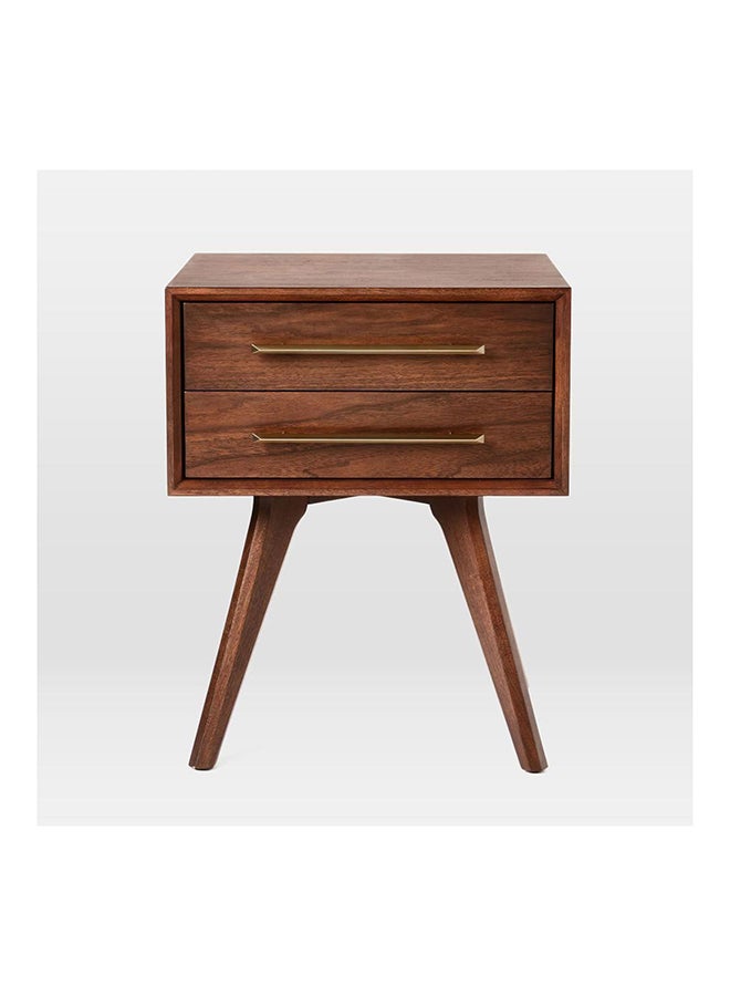 AtoZ Furniture طاولة جانبية خشبية حديثة باللون البلوطي 