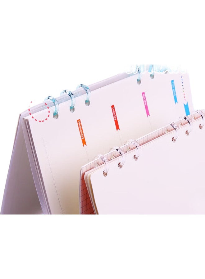 Kw-trio Kedeyou 3-Hole Plastic Binding Rings, Free Combination Loose-Leaf Rings, Sectioned Loose-Leaf Binding Rings, Cover, 10 Pieces - Image 1