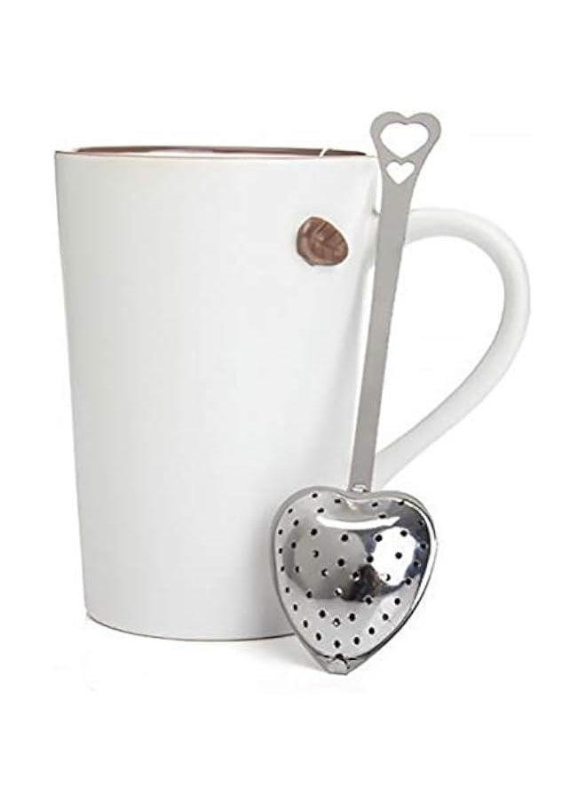Generic - 4PCS Stainless Steel Heart Shape Tea Infuser Long Handle Filter Tea Filter for Loose Tea - Image 1