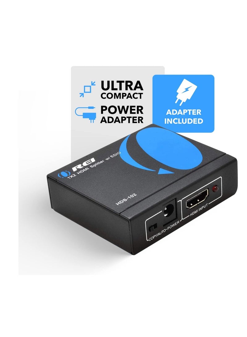 OREI 4K 1 in 2 Out HDMI Splitter Ultra HD 4K @ 30 Hz 1x2 V. 1.4 HDCP Power HDMI Supports 3D Full HD 1080P for Xbox PS4 PS3 Fire Stick Blu Ray Apple TV HDTV Adapter Included  - Image 3