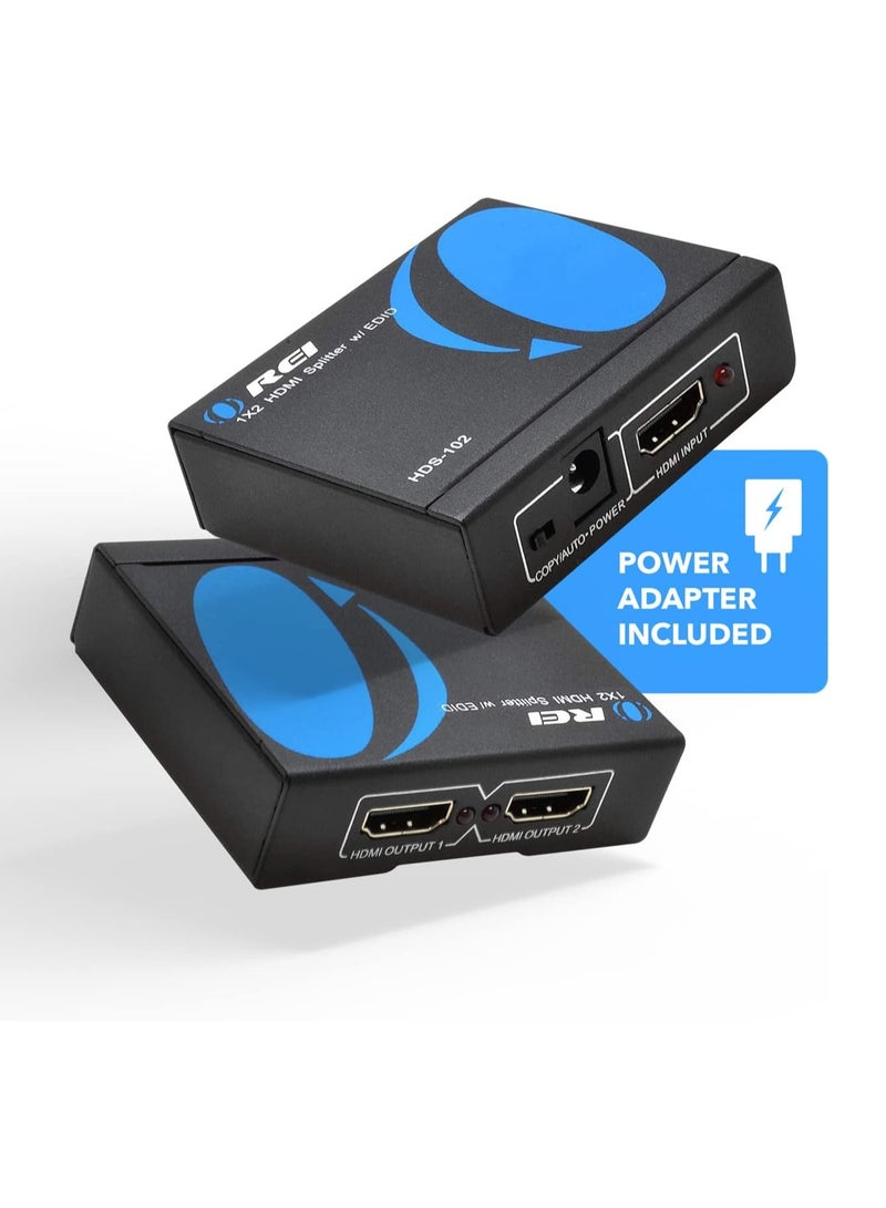 OREI 4K 1 in 2 Out HDMI Splitter Ultra HD 4K @ 30 Hz 1x2 V. 1.4 HDCP Power HDMI Supports 3D Full HD 1080P for Xbox PS4 PS3 Fire Stick Blu Ray Apple TV HDTV Adapter Included  - Image 4