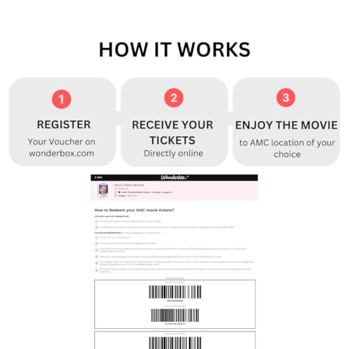 Wonderbox – AMC Movie Theatres® Tickets Package for 2 – 2 Tickets, 2 Drinks,1 Popcorn to Share – Original Gift Idea - Experience Gift - 600 Locations in The US - Image 3