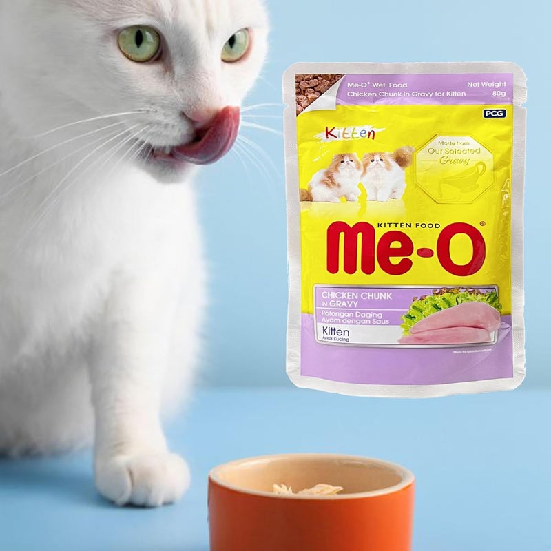 Me-O Chicken Chunk in Gravy for Kittens - Image 3