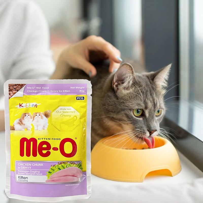 Me-O Chicken Chunk in Gravy for Kittens - Image 2