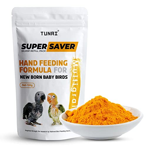 TUNAI Super Saver Hand Feeding Formula Powder For All New Born Baby Birds 100G Essential For Your Petslife-Rich Content Of Calcium And Protein, Suitable For All Birds - Image 1