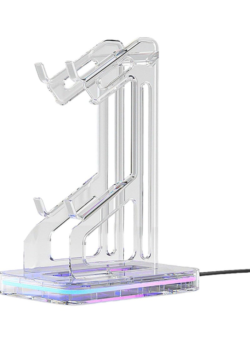AOLION - Gamepad Stand, Universal Desktop Controller Organizer Rack with 2 Charging Holes, Perfect Display and Organization Gaming Controller Holder for Storage, Organization & Display(B) - Image 1