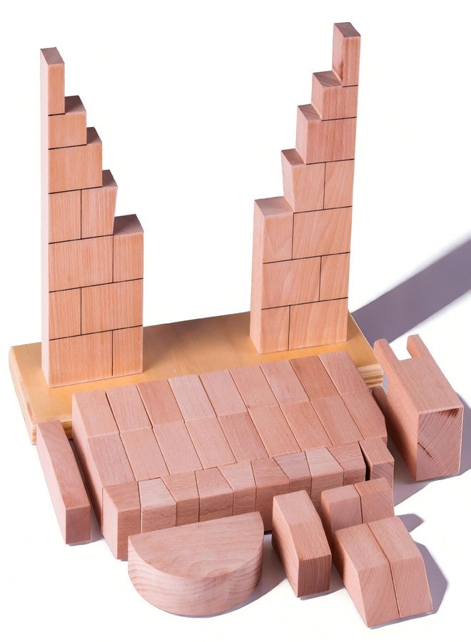 penepico Premium Montessori Roman Arch 4.8lbs – Solid Beechwood Architectural Block Set, 36cm Keystone Construction Puzzle, Sensory & Problem Solving Material,Fine Motor Skills, Homeschool Classroom Ages 4+ - Image 2