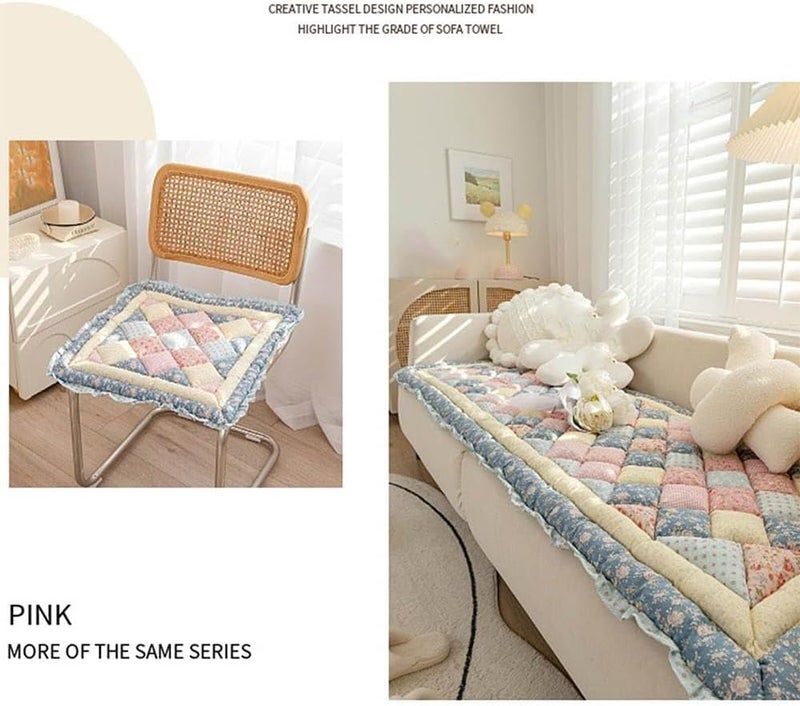 Funny Pet Mat Bed Couch Cover, 2024 New Chic Cotton Protective Floor Cover Large Size (Color : Light Blue, Size : 27.56x82.67 inch) - Image 4
