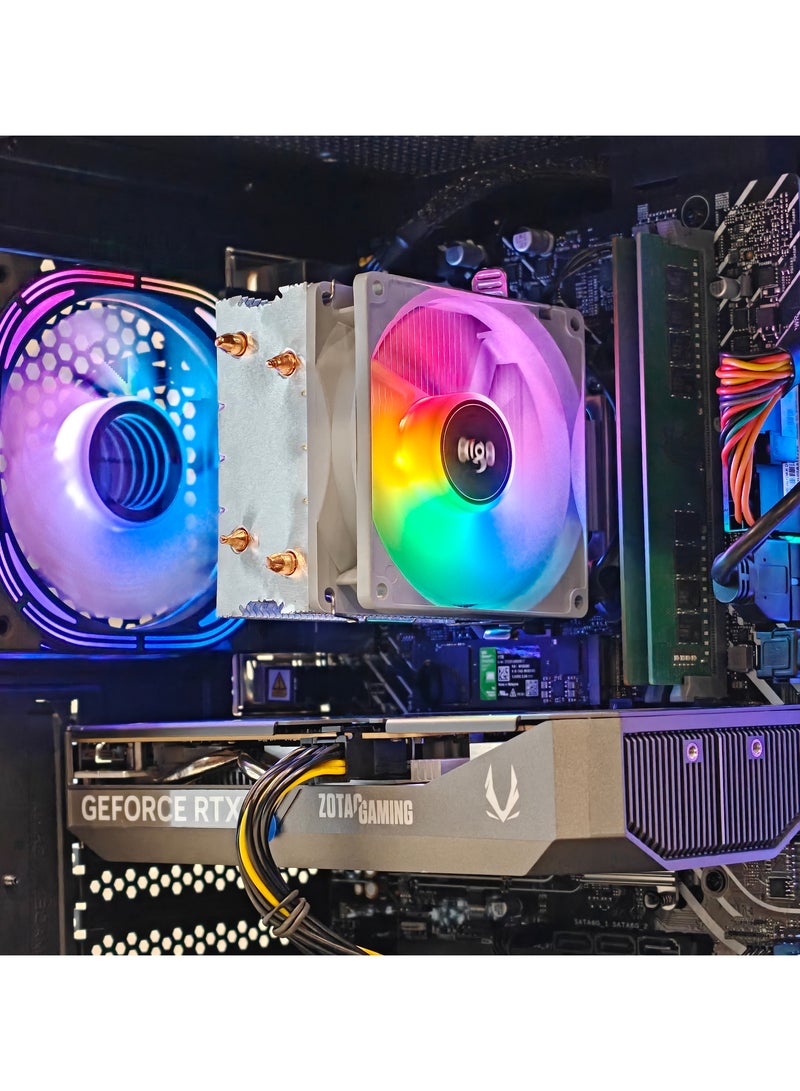 Mostech General Trading LLC GAMING PC INTEL i5-14400F upto 4.7Ghz | RTX 5060  8GB GDDR7 | SSD 1TB NVMe M.2 | RAM 16GB DDR4 | CPU AIR COOLER 120MM | WIFI READY WIN 11 PRO BLACK - Image 3