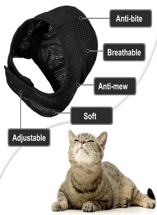 Patelai 5 Pcs Cat Bathing Bag Set Cat Grooming Bag Adjustable Pet Shower Net Muzzles Nail Clipper Tick Remover Tool Massage Brush(Black White) - Image 3