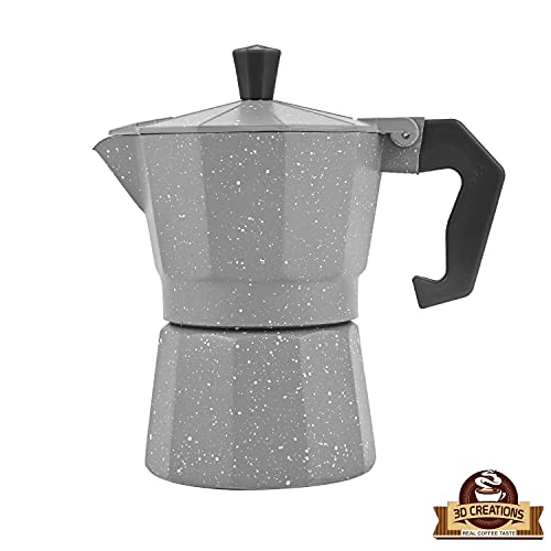 3D CREATIONS Aluminium Espresso Stove Percolator Polished Cups (Grey, 9 Cups) - Image 2