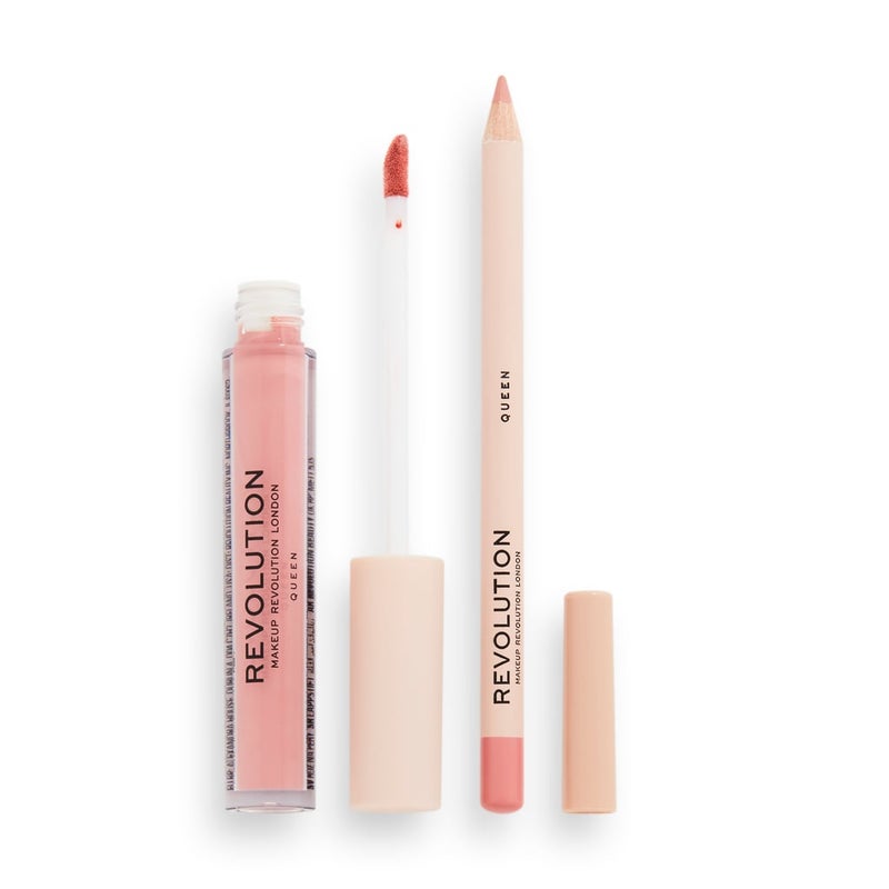 Revolution Lip Contour Matte Lipstick & Liner Duo – Queen - Image 1