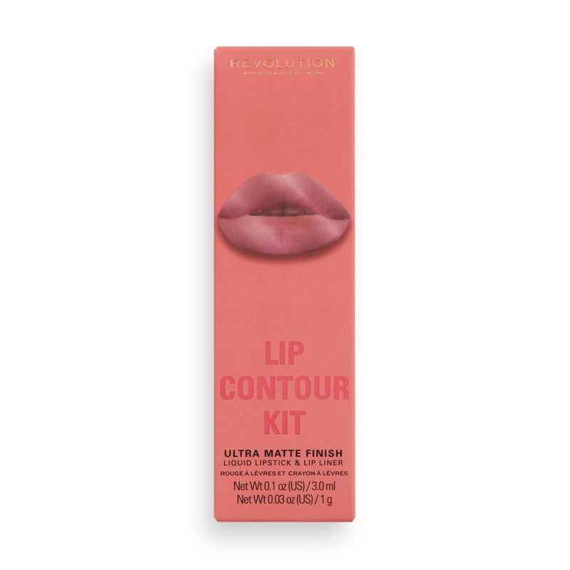 Revolution Lip Contour Matte Lipstick & Liner Duo – Queen - Image 4