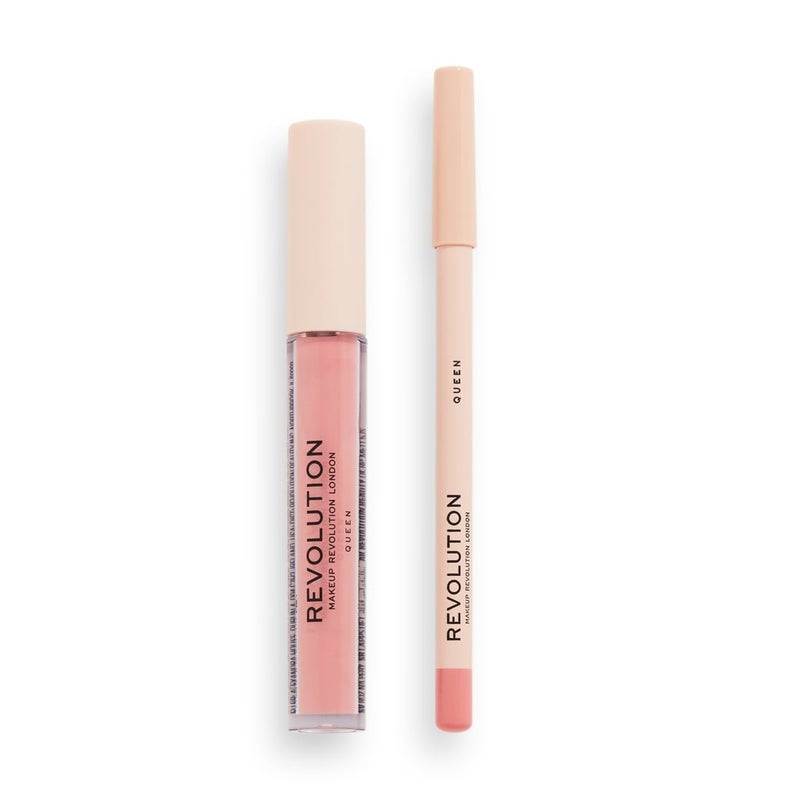 Revolution Lip Contour Matte Lipstick & Liner Duo – Queen - Image 2