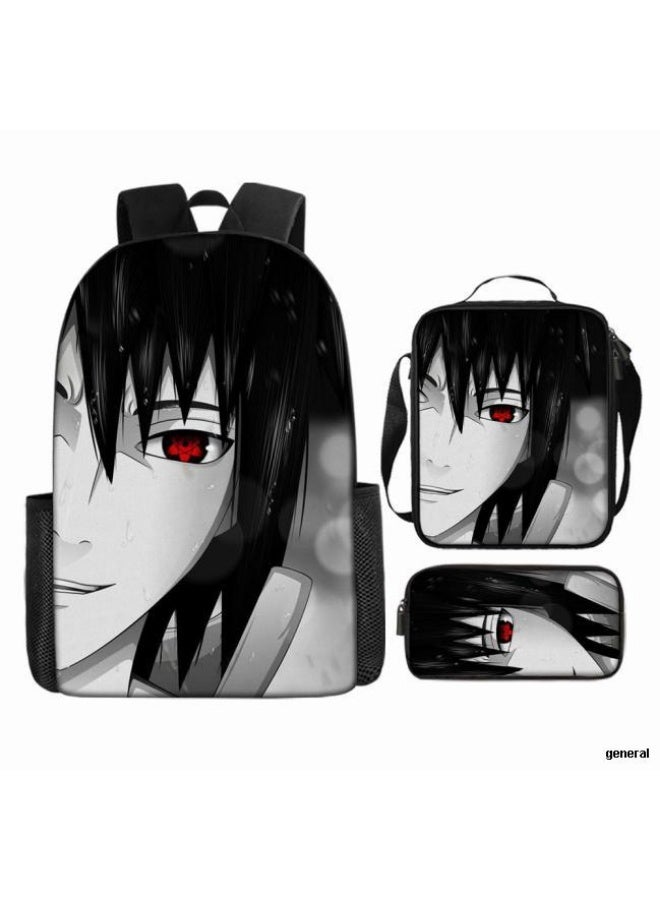 general Cartoon print backpack + handbag + pencil bag set, three-piece practical bag combination (available for students, children, friends outings, mountain climbing, etc.) - 88 - Image 1