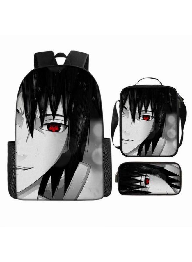 general Cartoon print backpack + handbag + pencil bag set, three-piece practical bag combination (available for students, children, friends outings, mountain climbing, etc.) - 88 - Image 3