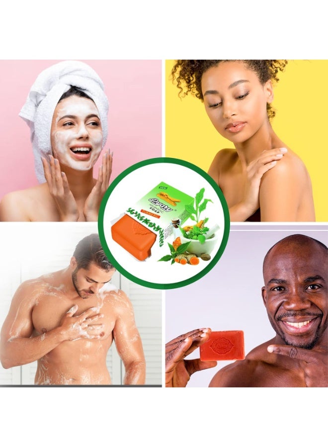 بياري Ayurvedic Turmeric Soap 75g (pack of 12pcs) | Natural Herbal Bath Soap | Enriched with Turmeric | Suitable for All Skin Types - Image 5