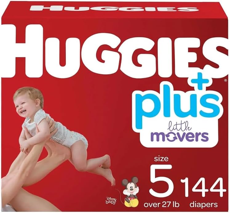 Huggies Plus Diapers Size 5 27 Pounds 144 Count - Image 1
