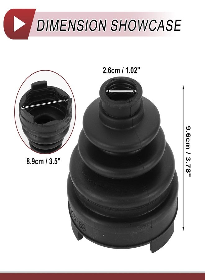 HEROFFIX 1 Set CV Joint Boot Kit for Nissan Murano 2009-2014 for Nissan Quest 2011-2017 Inner Constant Velocity Joint Boot W/Clamps No.C974A1JA0A Black Rubber - Image 4